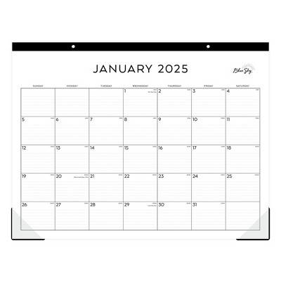 BlueSky 2025 Monthly DeskPad 17.05"x21.97" White