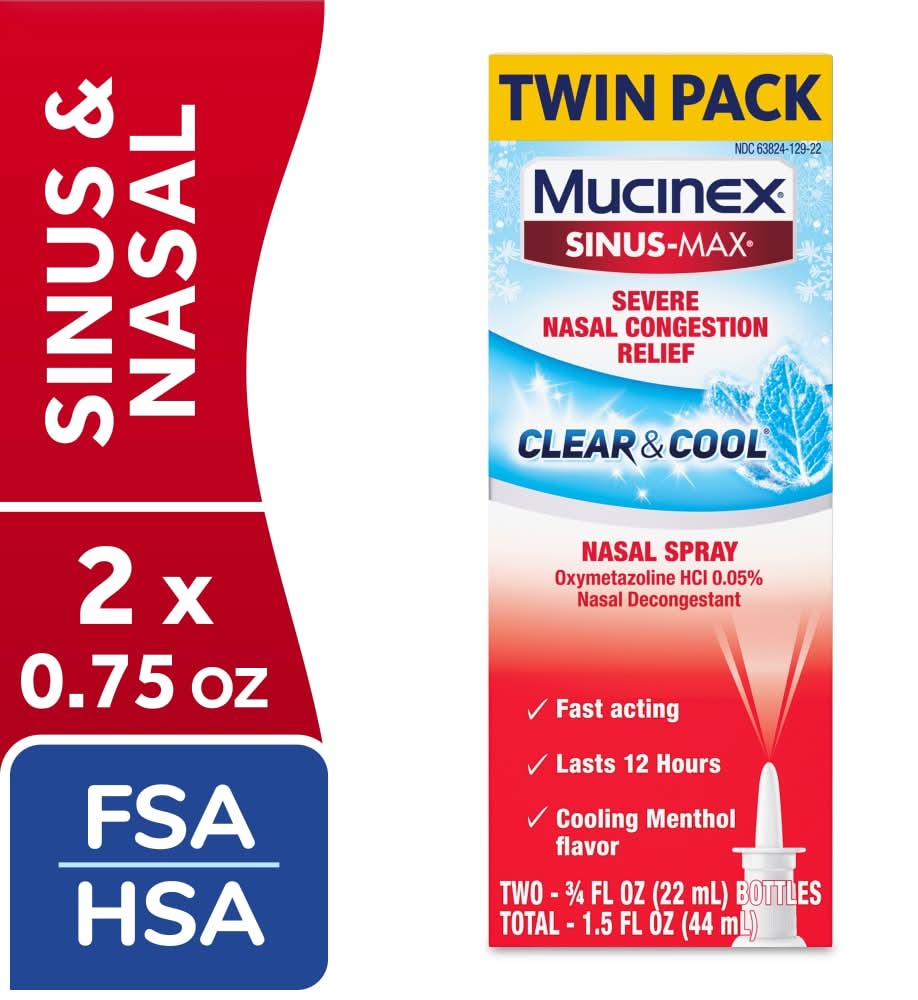 Mucinex Sinus Max Clear & Cool Nasal Spray (2 x 0.75 fl oz)