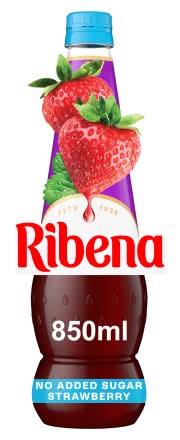 Ribena Strawberry Squash No Added Sugar (850ml)