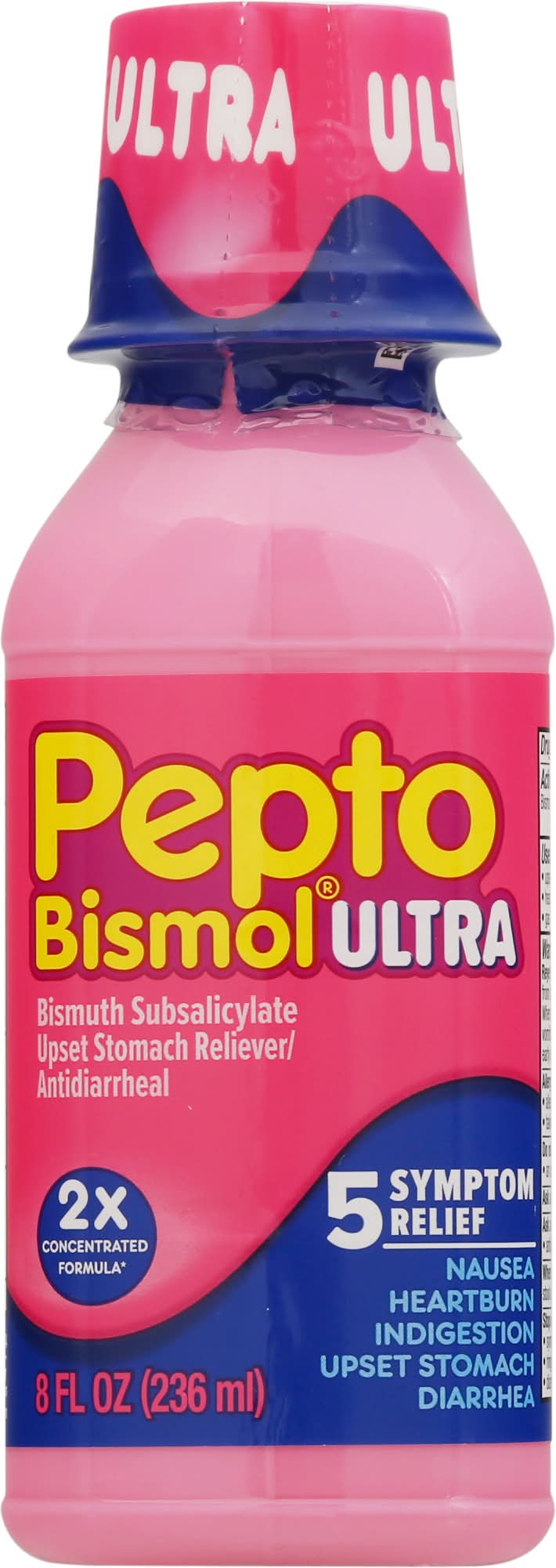 Pepto-Bismol Ultra Coat Upset Stomach Reliever & Antidiarrheal (8 fl oz)