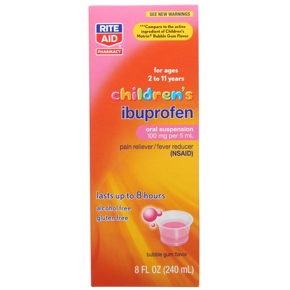 Rite Aid Children's Ibuprofen Suspension (bubble gum)