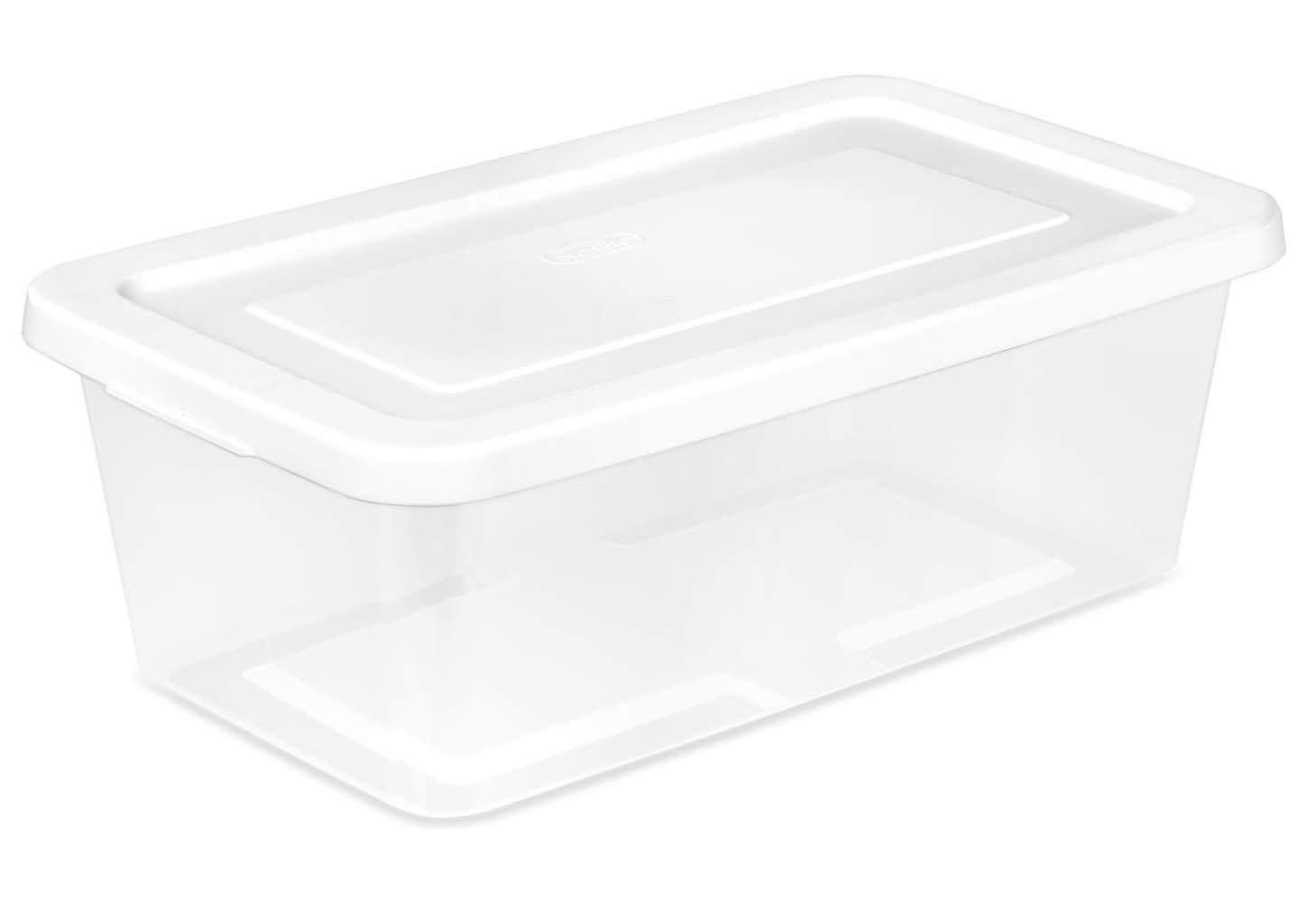 Sterilite 6 Qt Clear Storage Box 4.625 In. H X 8.0 In. W X 13.875 In. D Stackable