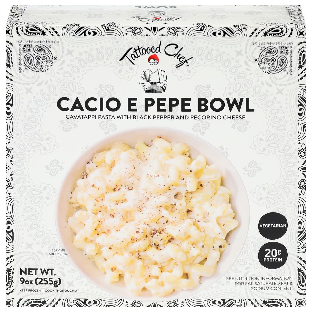 Tattooed Chef Frozen Cacio E Pepe Bowl (9 oz)