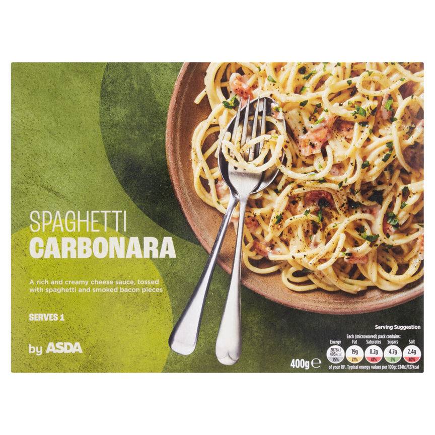 Asda Frozen Spaghetti Carbonara Ready Meal 400g