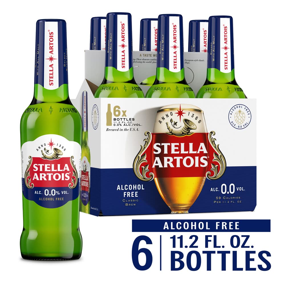 Stella Artois Alcohol Free Beer (6 x 11.2 fl oz)