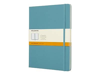 Moleskine Classic Extra Large Notebook, 7.5 x 9.84, Unruled, Reef Blue (8058341716076)