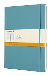 Moleskine Classic Extra Large Notebook, 7.5 x 9.84, Unruled, Reef Blue (8058341716076)