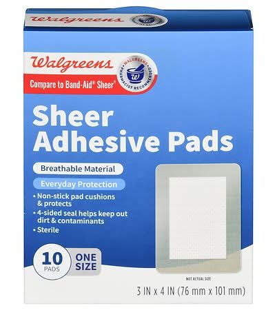 Walgreens Sheer Adhesive Bandages Extra Large