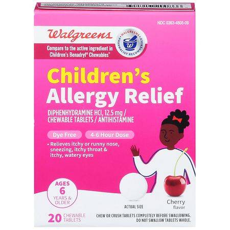 Walgreens Wal-Dryl Children's Allergy Chewables Cherry