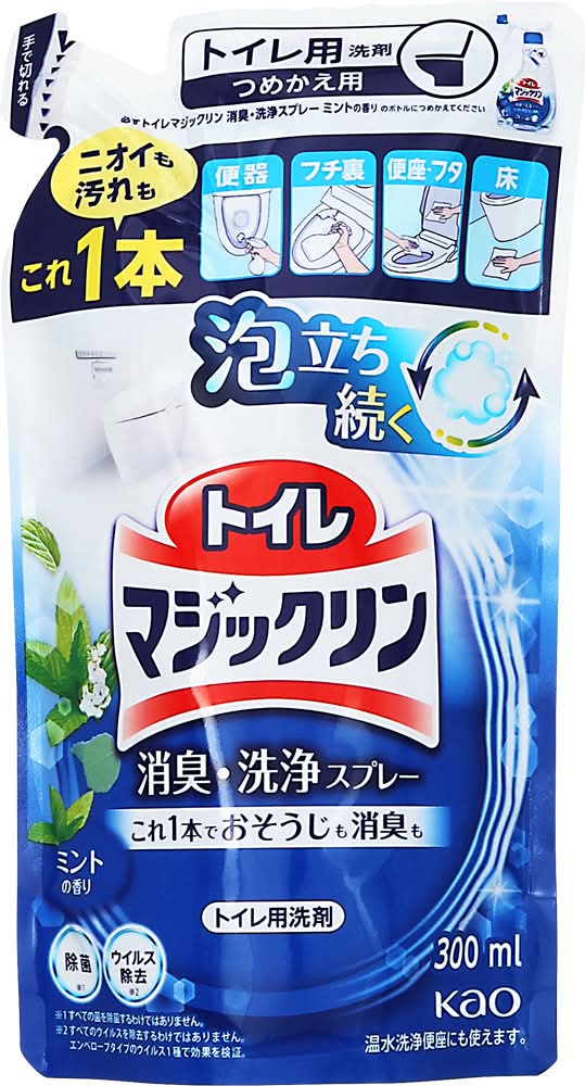 トイレマジックリン 消臭・洗浄スプレー つめかえ用 - ミント (300mL)