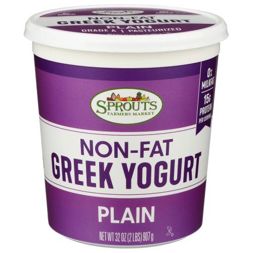 Sprouts Plain Non-Fat 0% Greek Yogurt