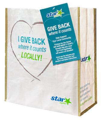 Star Market Give A Bag Reusable Shopping Bag - Ea