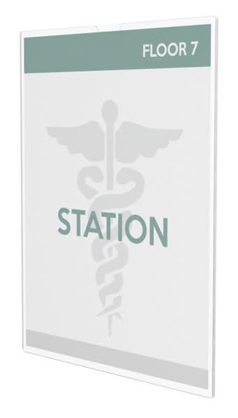Deflecto® Cubicle Sign Holder, 11 1/4"H x 8 7/8"W x 3/16"D, Clear