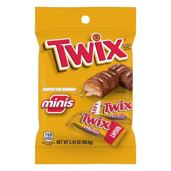 Twix Minis Caramel Milk Chocolates Cookie Bars