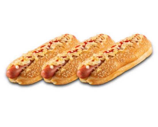 Trio hot dog