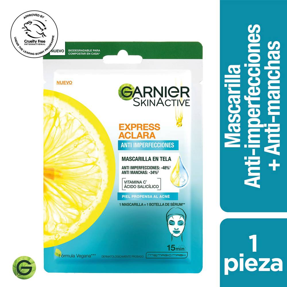 MASCARILLA GARNIER ANTI-IMPERF 1PIEZA