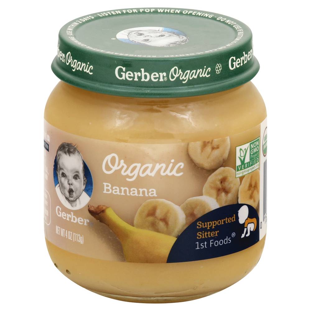 Gerber Supported Sitter 1st Foods Organic Baby Food (banana)