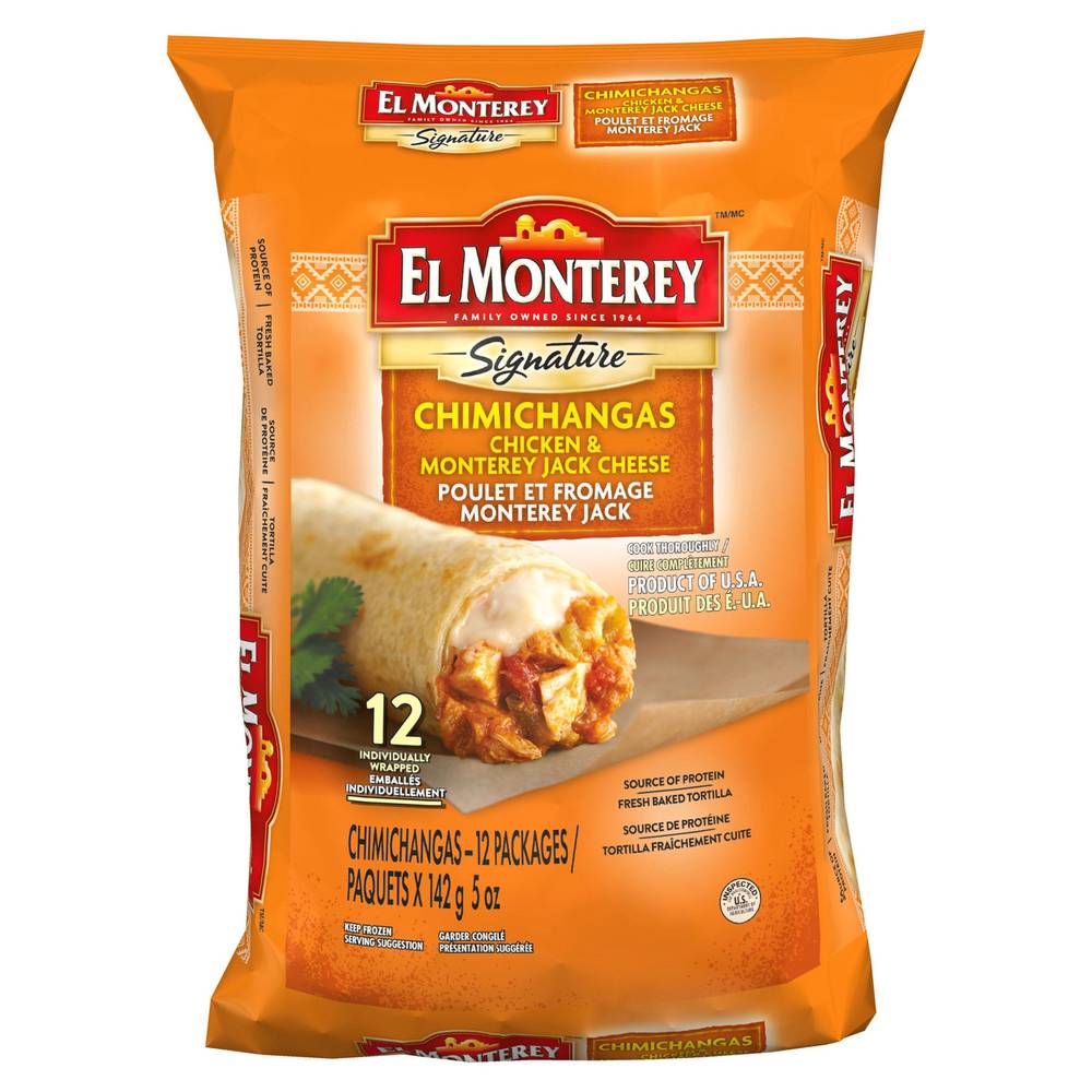 El Monterey Chicken & Monterey Jack Cheese Chimichanga, 12 × 142 G