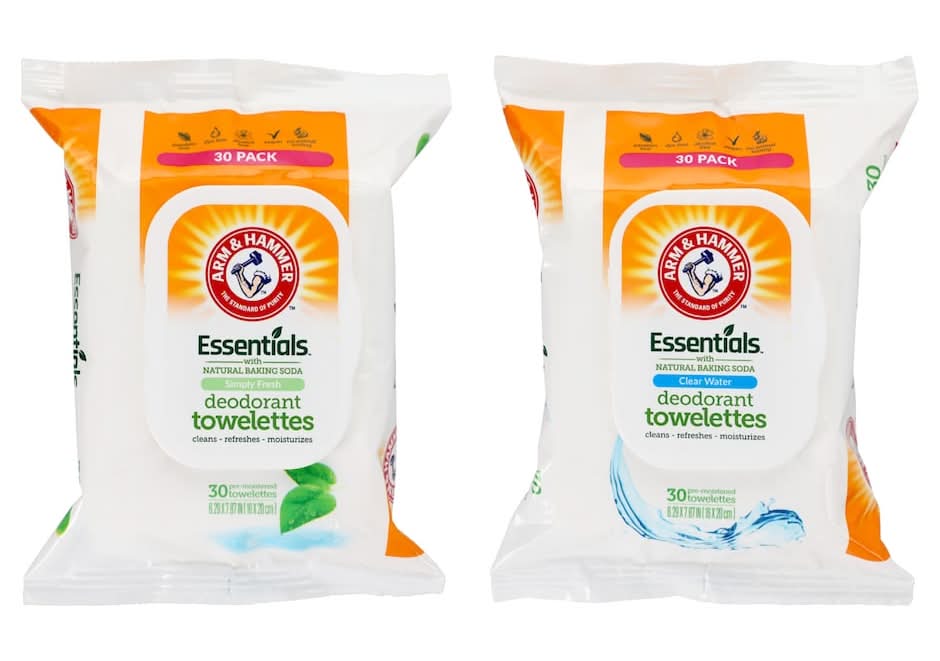 Arm & Hammer Essentials Deodorant Towelettes, 30 ct.