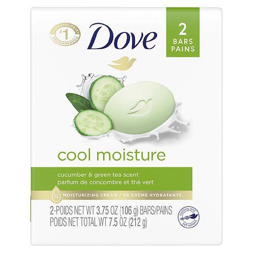 Dove Beauty Bars Cucumber and Green Tea - 3.75 oz x 2 pack