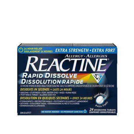 Reactine Rapid Dissolve Allergy Tablets, Mixed Berry (24 ct)