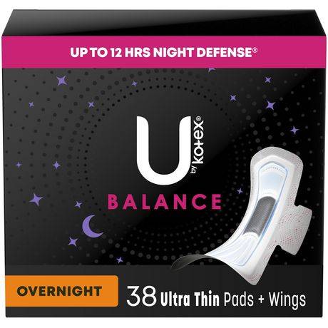 U by Kotex Balance Ultra Thin Pads With Wings Night (190 g)