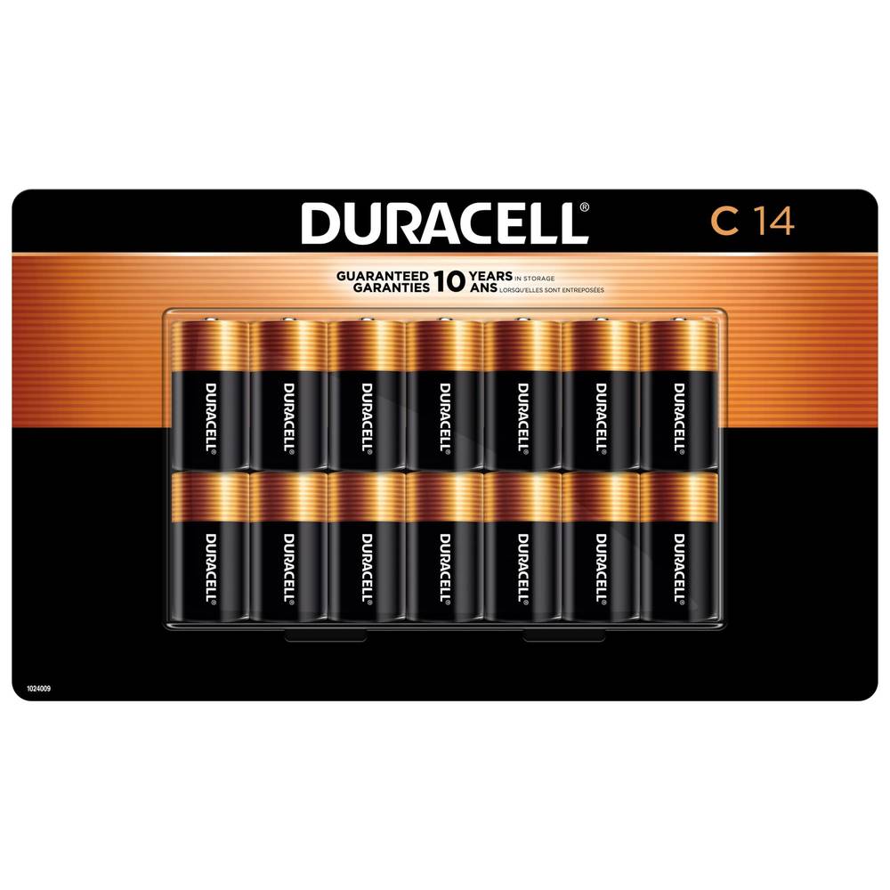 Duracell Piles coppertop c (14 units) - Coppertop C batteries (14 units)