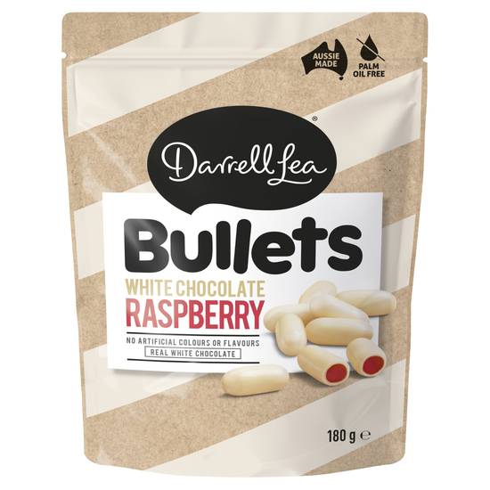 Darrell Lea White Chocolate Raspberry Bullets 180g
