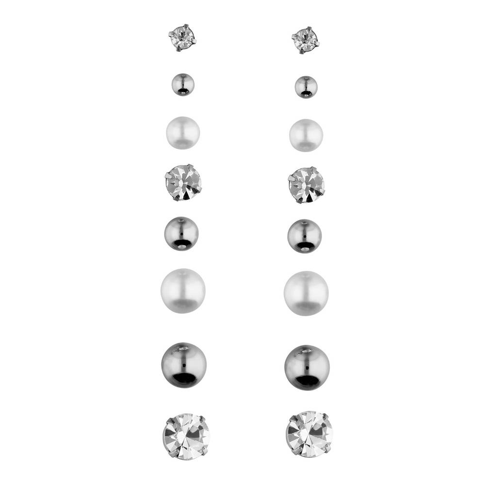 I Am Jewelry Earring Set, Silver (16 ct)