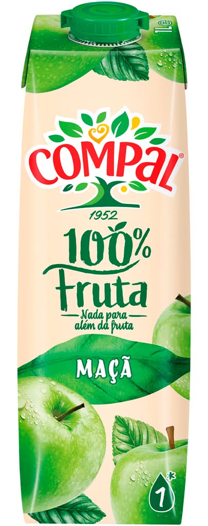 Compal - Sumo 100% maçã, 1Litro