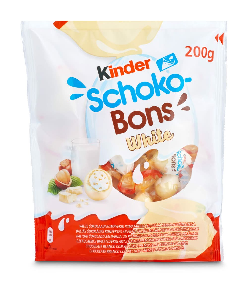 Huevos De Chocolate Blanco Relleno De Leche Y Avellanas Kinder Bolsa 200 G