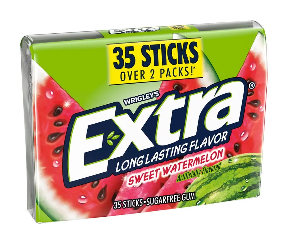 Wrigley's Extra Sweet Watermelon Sugar Free Chewing Gum Pack