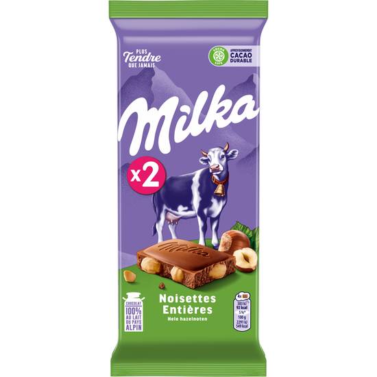 Milka - Chocolat au lait avec noisettes entières