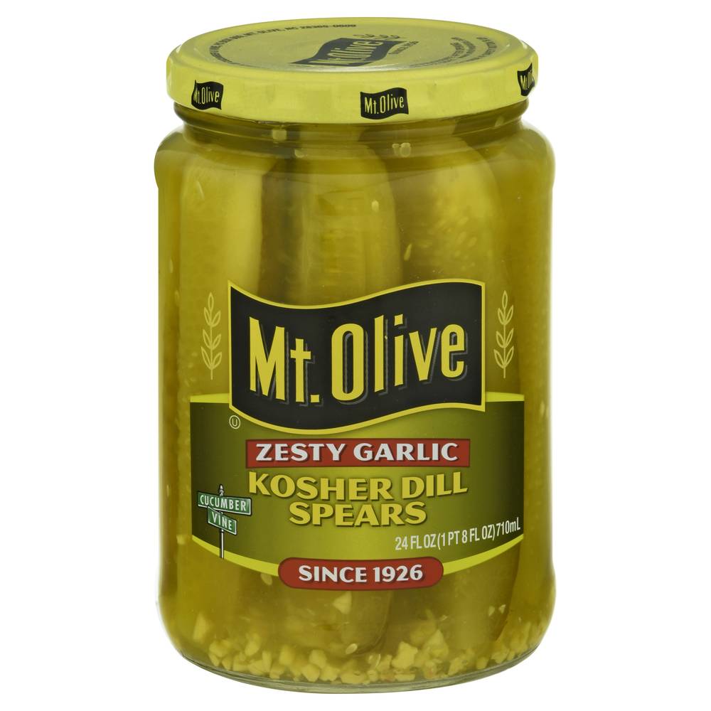 Mt. Olive Zesty Garlic Kosher Dill Spears Pickle