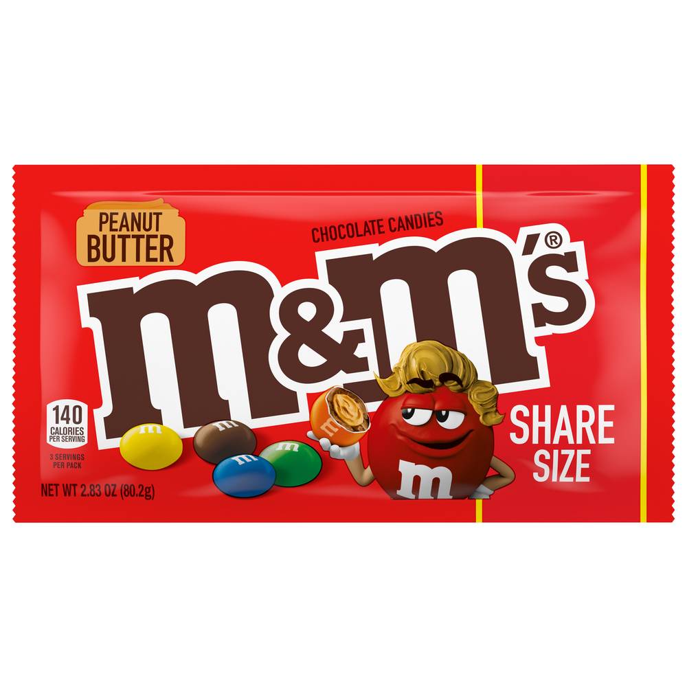 M&M's Chocolate Candies, Peanut Butter (2.83 oz)