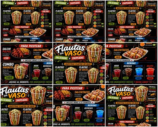 Flautas En Vaso Salseados Y Chopeados (Colima)
