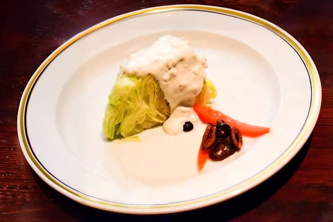 Chilled Heart of Iceberg Lettuce Salad