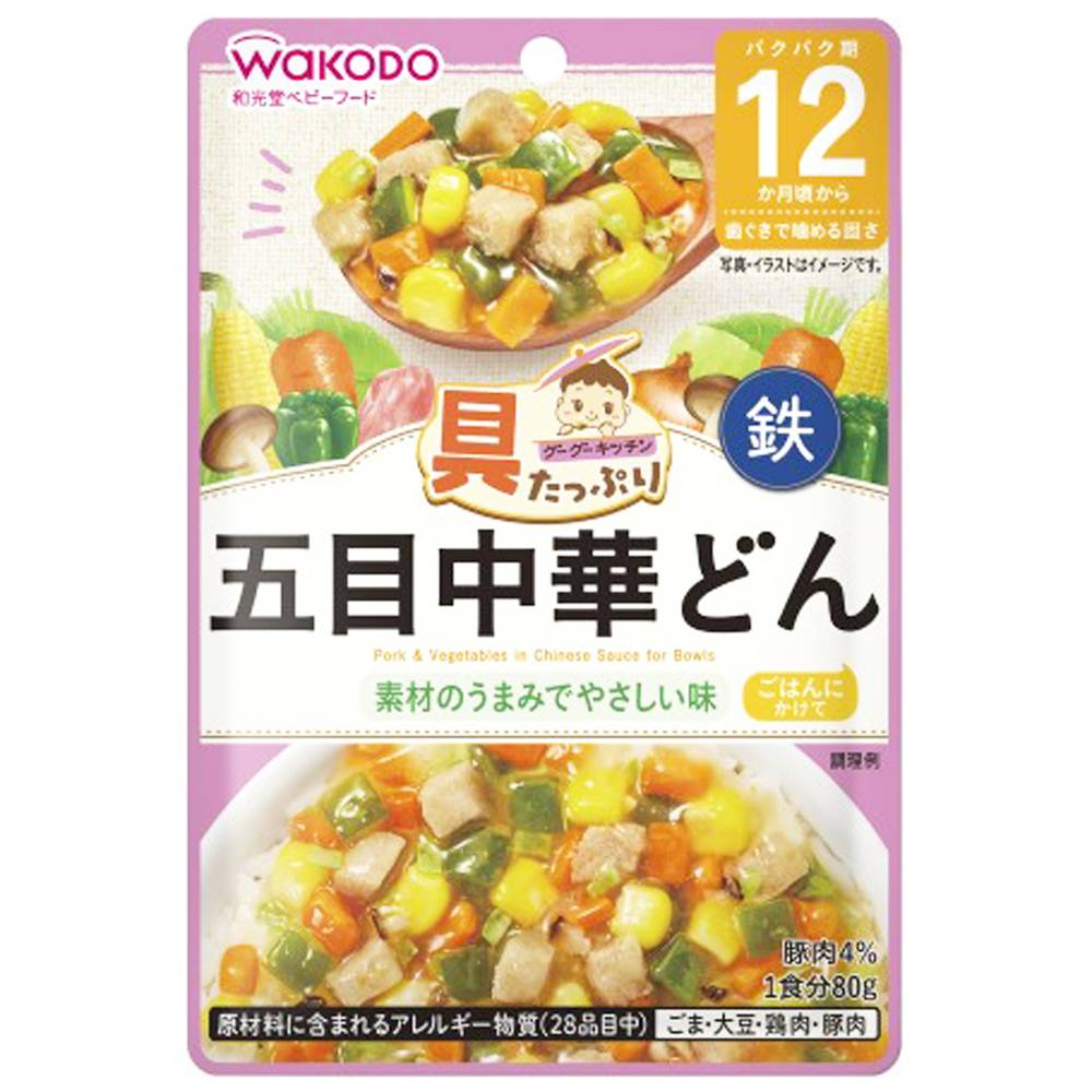 アサヒグループ食品　具たっぷりグーグーキッチン　五目中華どん/80g