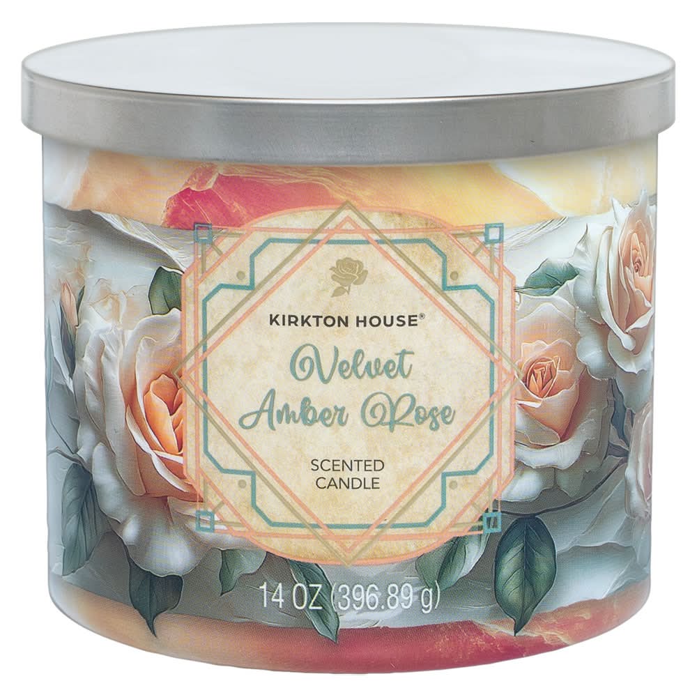 KIRKTON HOUSE 3 Wick Candle Velvet Amber Rose