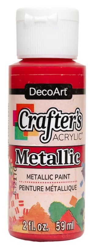 DecoArt Crafter's Acrylic Red Metallic Paint, 1-ct.
