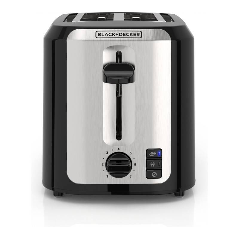 BLACK+DECKER 2-Slice Toaster Extra-Wide Self-Centering Slots