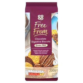 Co Op Free From Chocolate Digestive Biscuits 200g