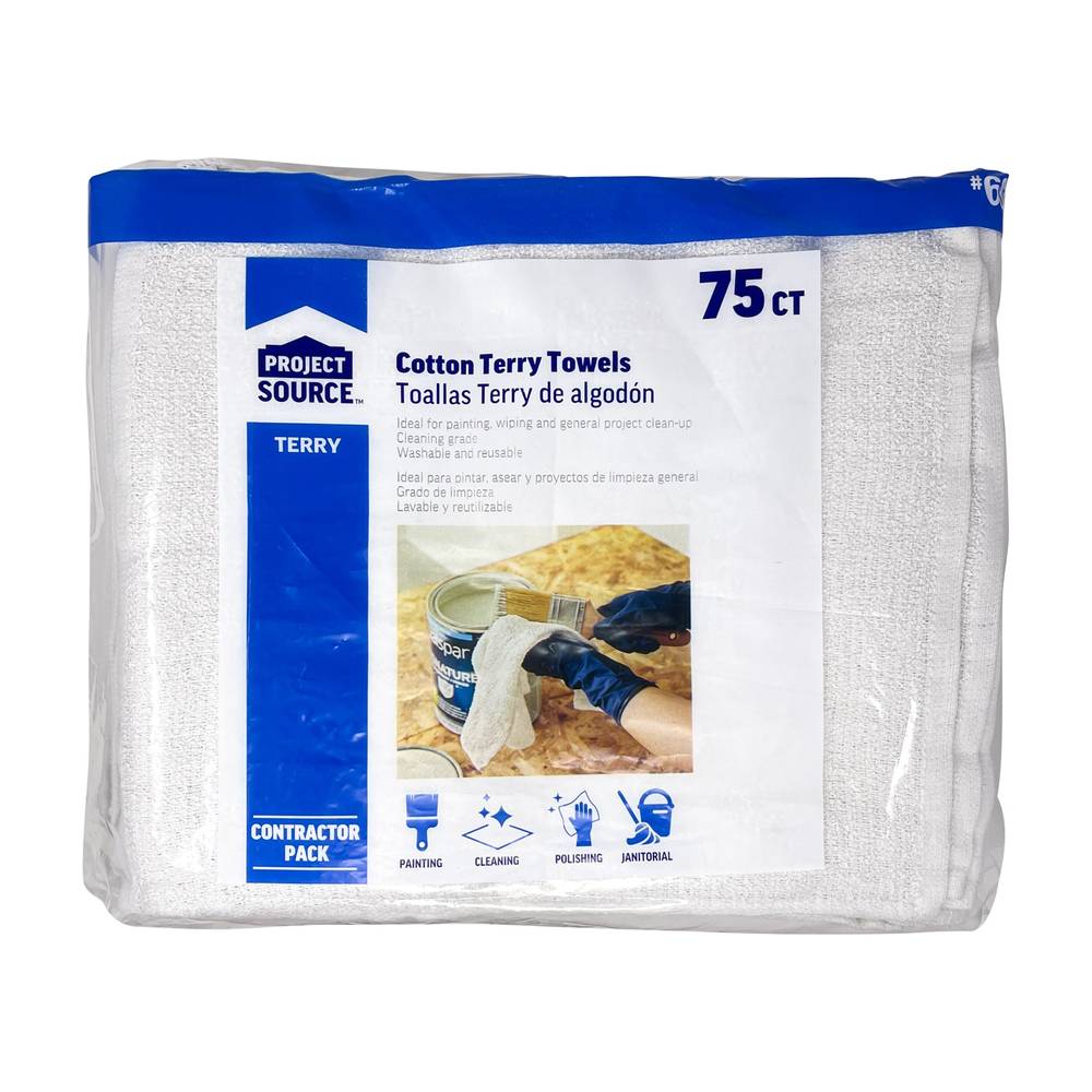 Project Source Terry Towels 75-Pack Terry Towel | T-00663-75PS