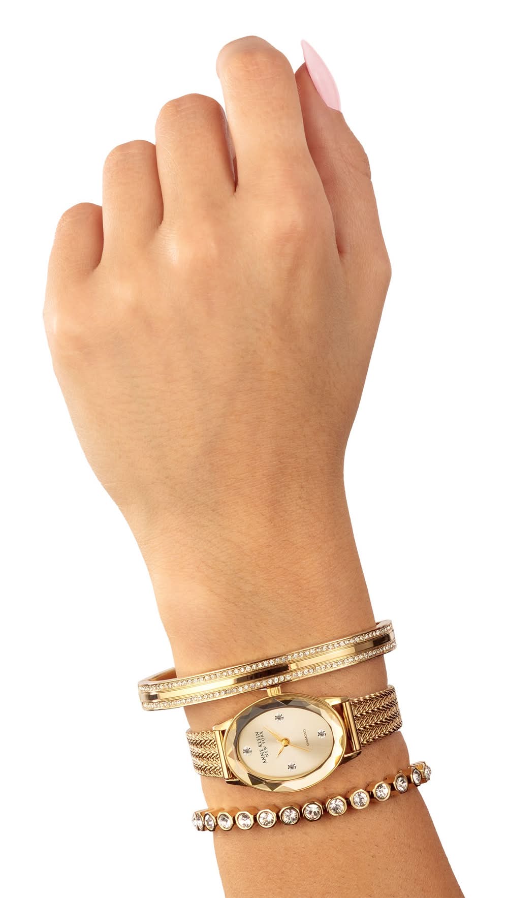 Anne Klein New York Crystal Accented Watch and Bracelet Set  display picture 1