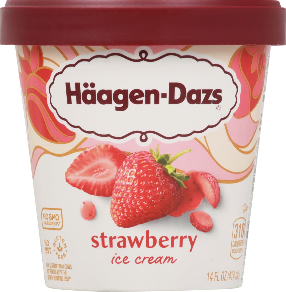 Häagen-Dazs Gluten Free Ice Cream, Strawberry (14 fl oz)