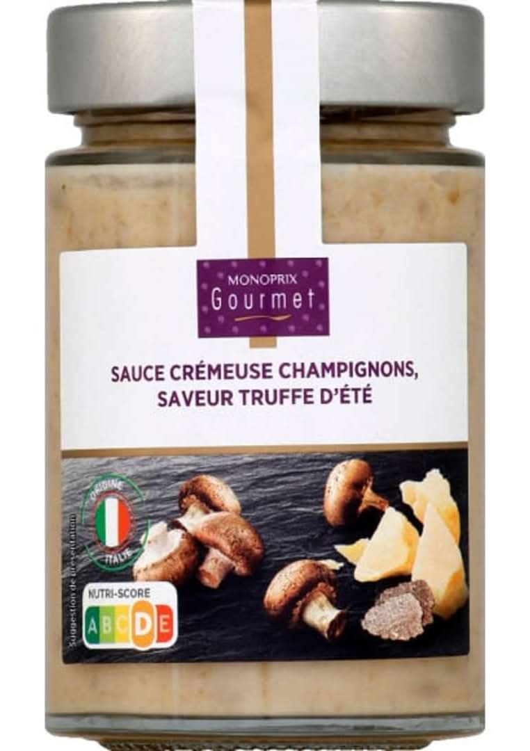 Monoprix Gourmet - Sauce crémeuse champignons, truffe d'été (180g)