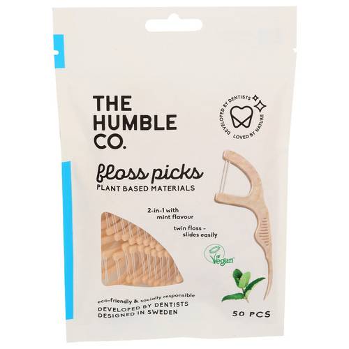 The Humble Co Corn Starch 2 In-1 With taste Of Mint Floss Picks