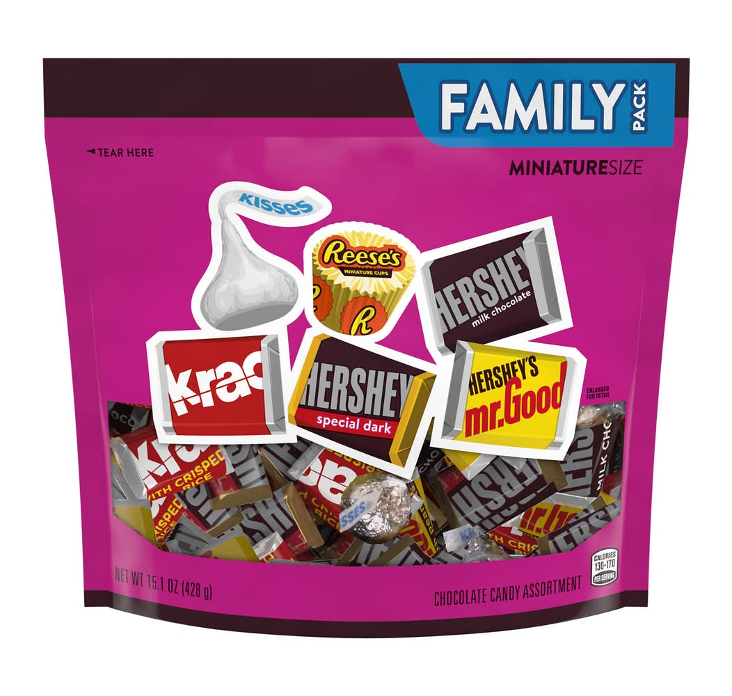 Hershey's Miniatures Chocolate Candy Family pack, Assorted (15.1 oz)