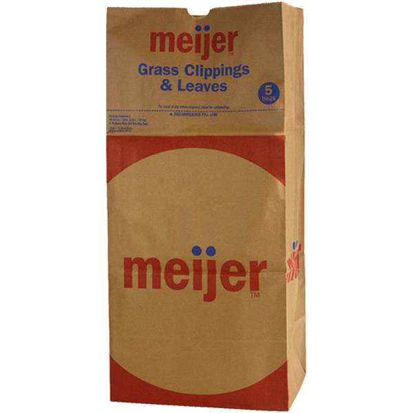 Meijer Paper Lawn & Leaf Bags, 5 Bags