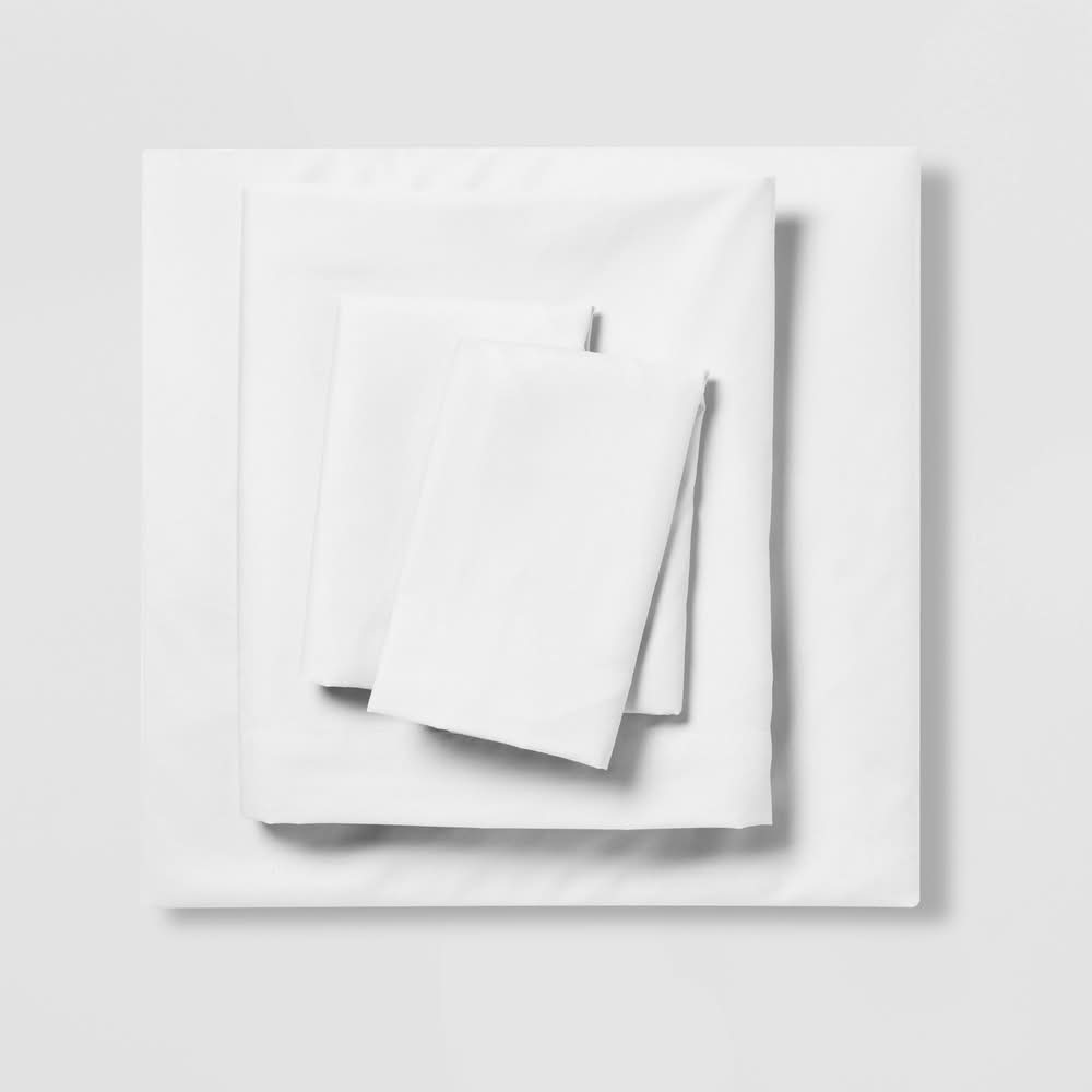 Room Essentials Microfiber Sheet Set, Queen, White